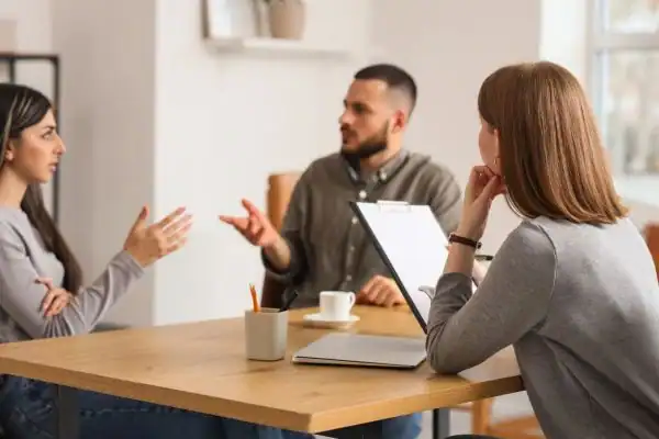 Image of couple access free mediation using family mediation voucher scheme Stanley